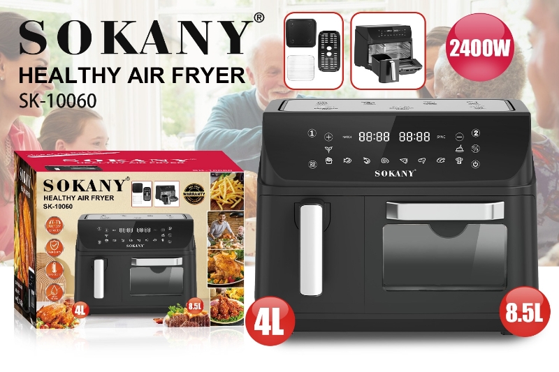 Sokany digital 12.5L dual door air fryer.